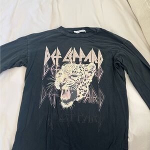 Daydreamer LA Def Leppard Black Graphic Long-Sleeve Tee